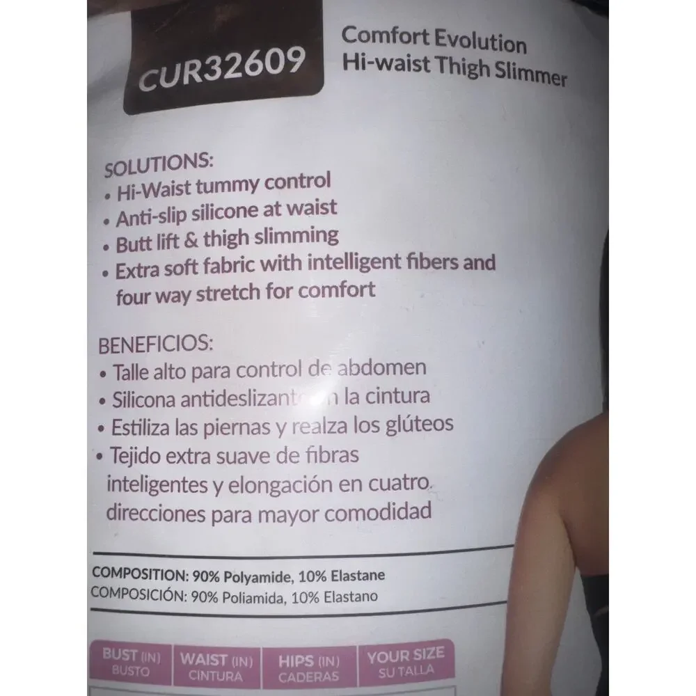 Brand New Curveez Women's Size XL Comfort Evolution Hi- Waist Thigh Slimmer